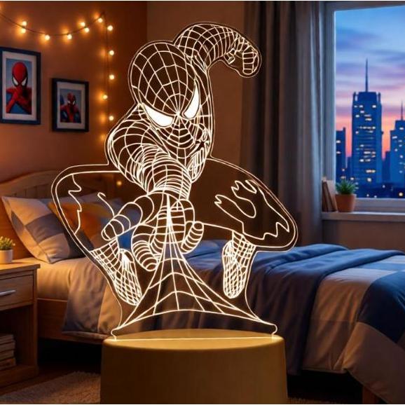 Luminária 3D Homem-Aranha Davuni