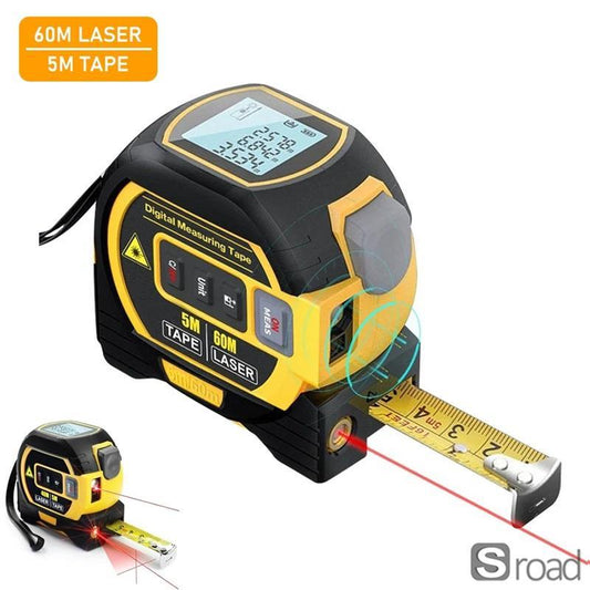 Trena Digital Laser 3 em 1 – Medição Precisa com Laser Verde