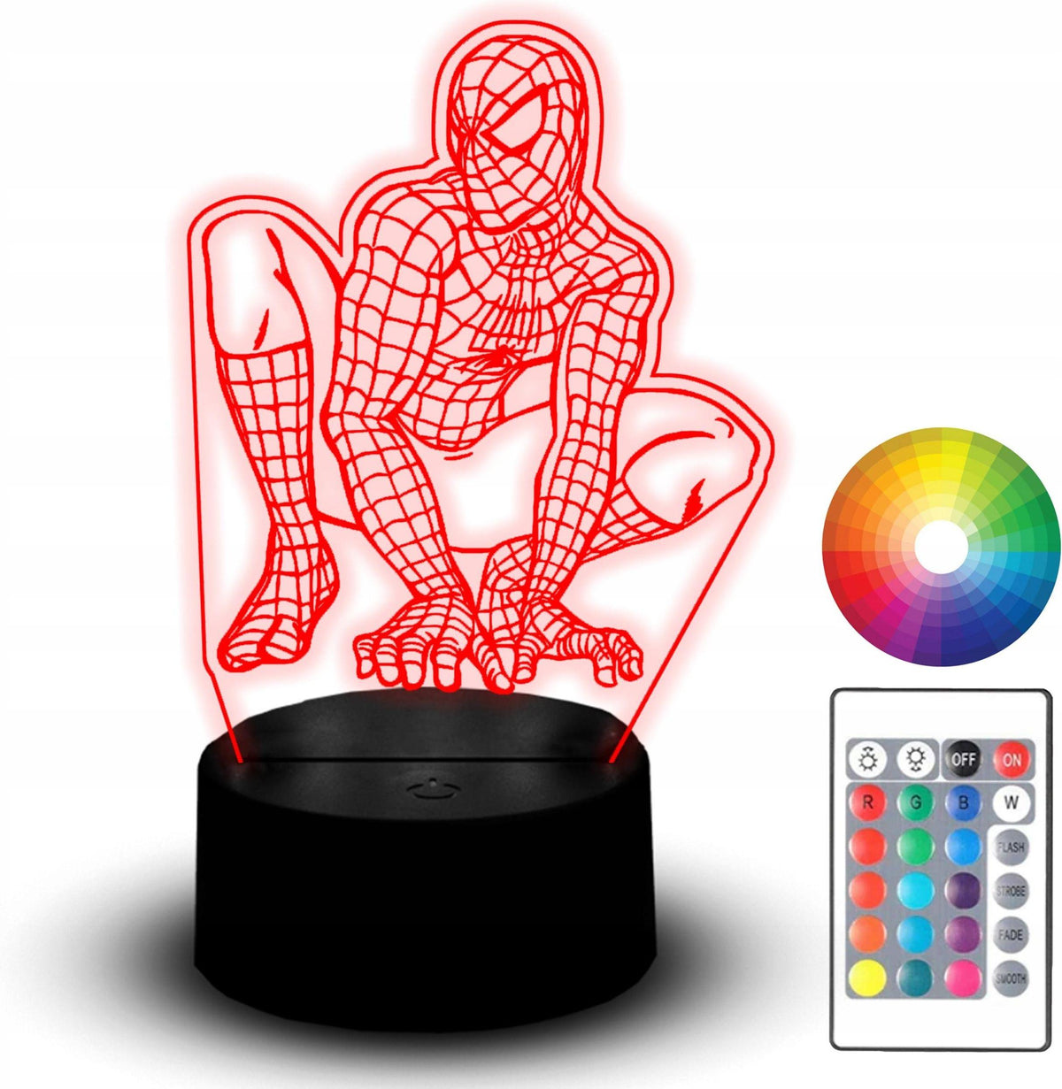 Luminária 3D Homem-Aranha Davuni