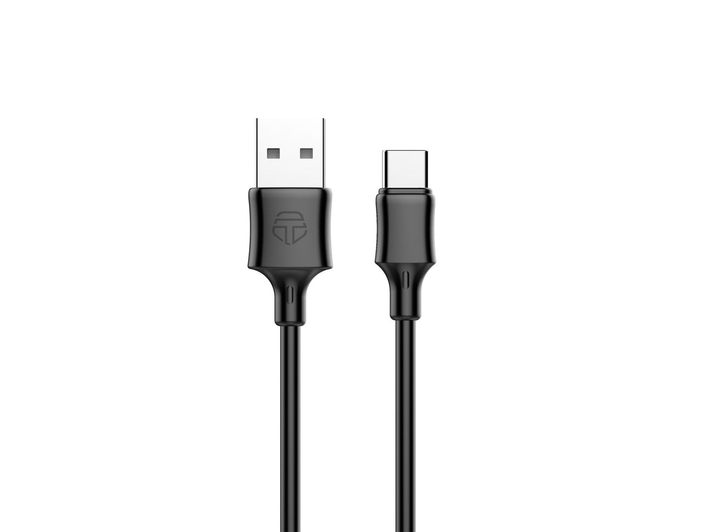 Techancy Cabo De Dados Usb-Tipo C 1M Preto TB1725, Carregamento De 2,4 A, Compatível Com Telemóveis Tipo C
