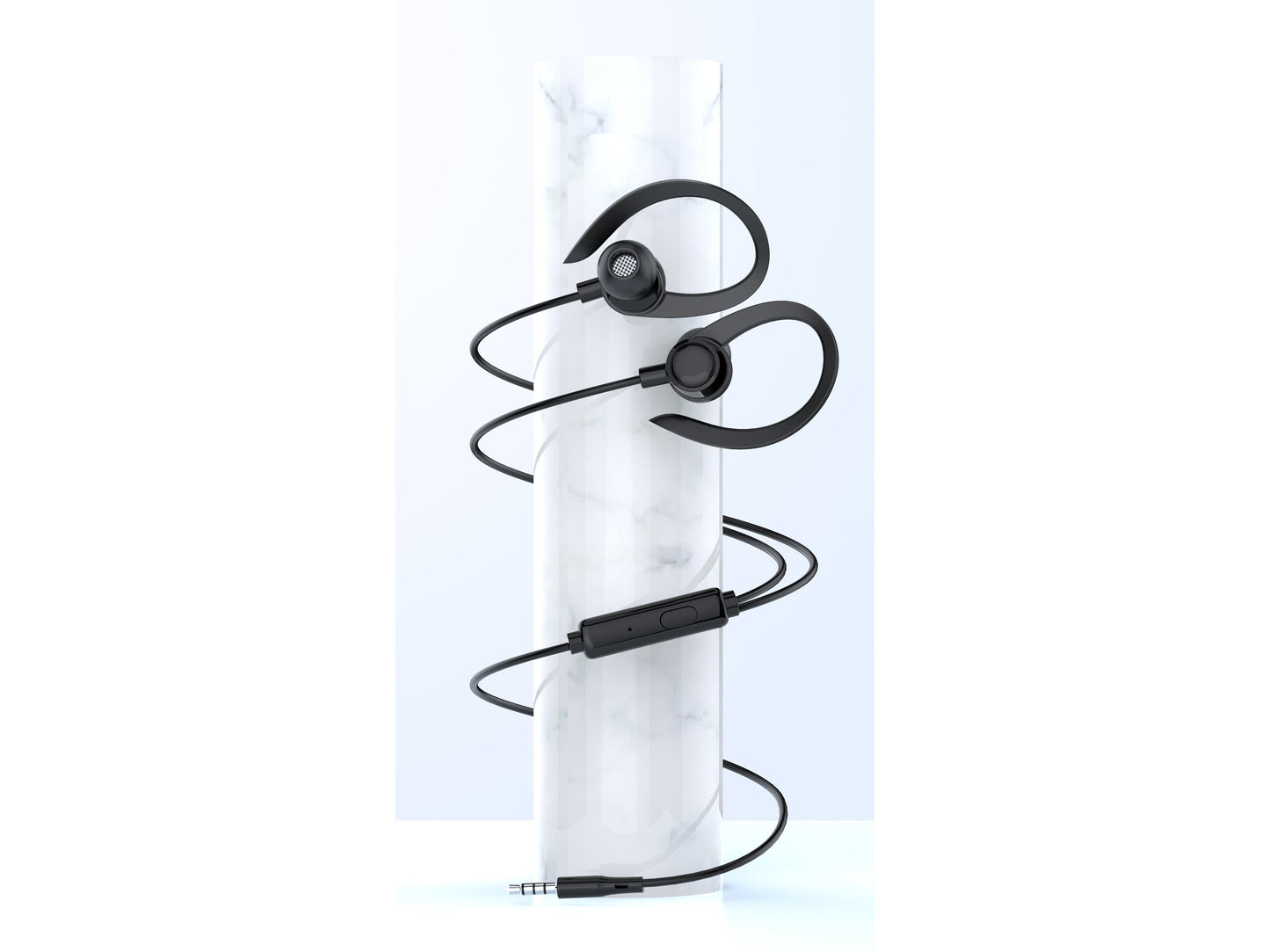 Techancy Auriculares stereo 3.5MM TD8058 cabo 1.2M com microfone confortavel som alta fidelidade Preto