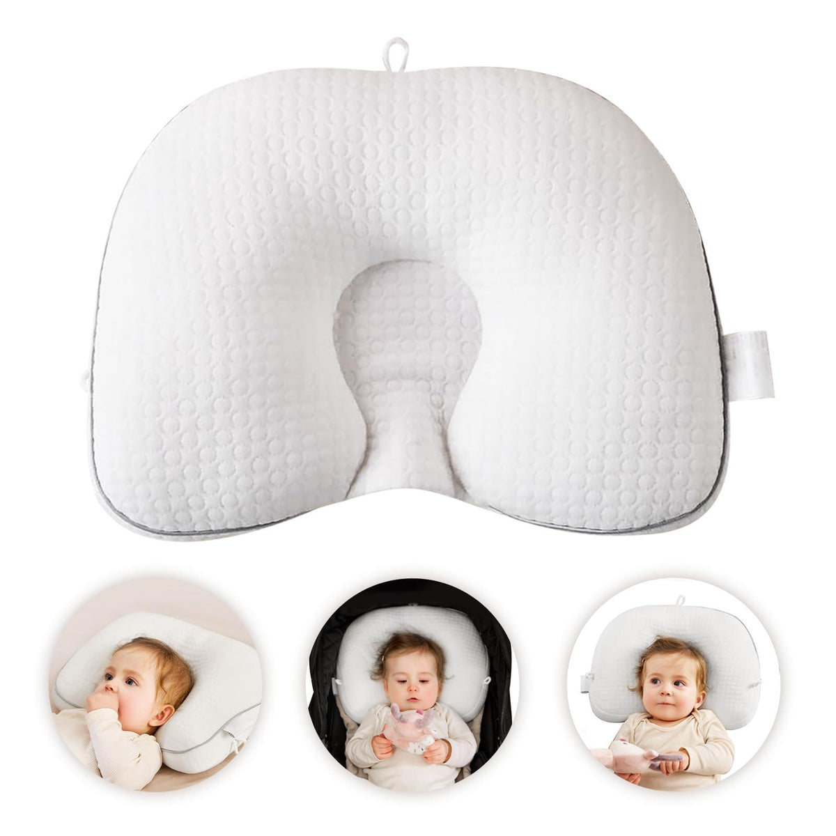 Almofada BabyComfort™ – Apoio de Cabeça e Pescoço para Bebé